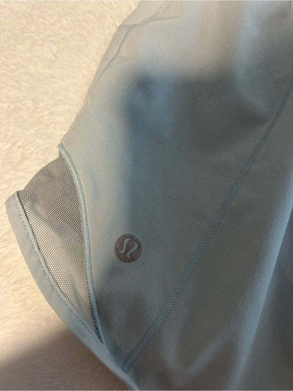lululemon athletica Gray/ Blue Layered Running Shorts